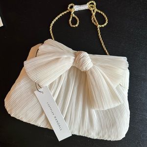 NWT Loeffler Randall Rayne clutch in pearl
